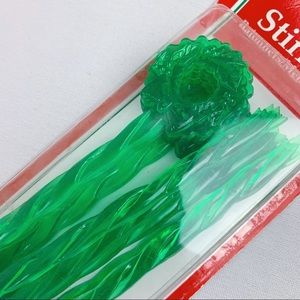 Swizzle Sticks Oversized Green Wreath Cocktail Stirrers By Amscan NWT